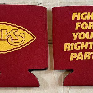 Kansas City KC Chiefs - Fight For Your Right to Party 12oz Can Koozie (Set Of 2)